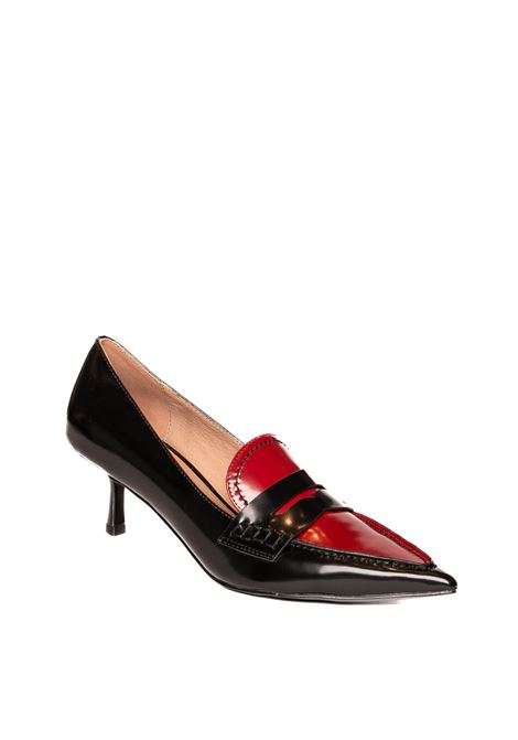 mocassino in pelle nero/rosso BIBI LOU | 771Z16VKPELLE-CARMIN